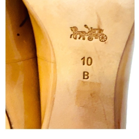 Coach Nude Patent Heels High Heel Pumps SZ 10 - Picture 8 of 13